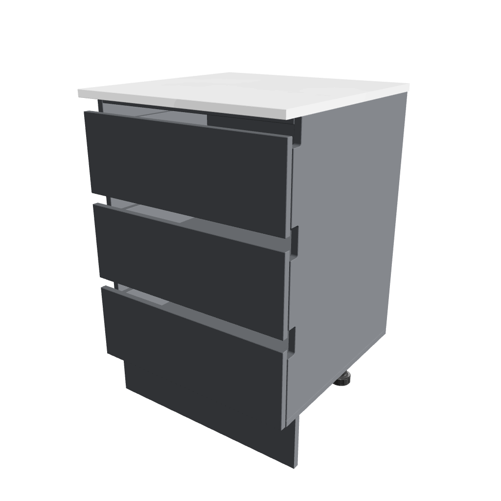 #15 Base cabinet 600mm (3 Drawers)